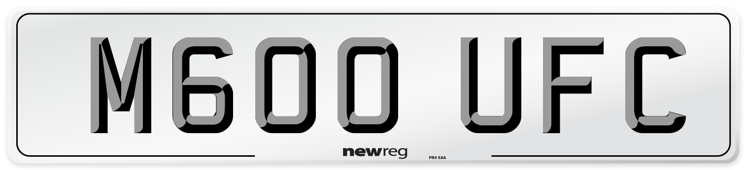 M600 UFC Number Plate from New Reg